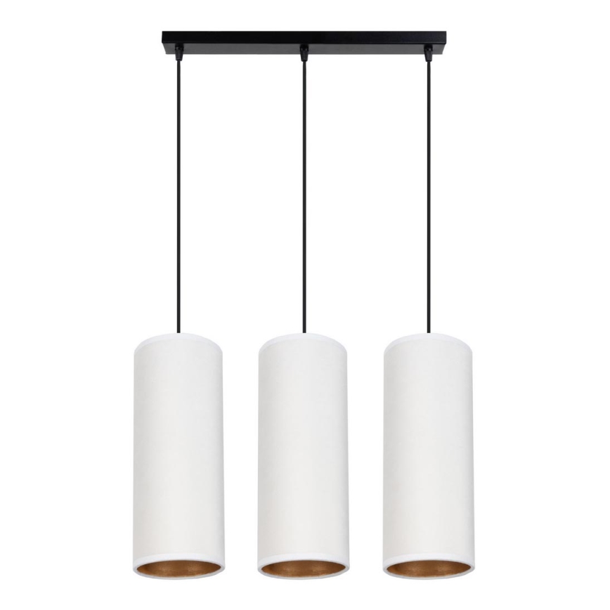 Függeszték kábellel AVALO 3xE27/60W/230V fehér/rezes