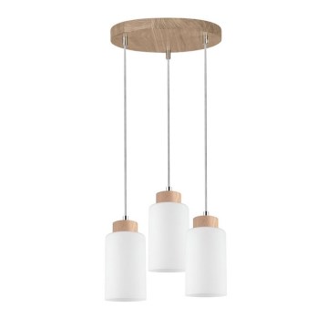 Függeszték kábelre BOSCO 3xE27/60W/230V tölgy