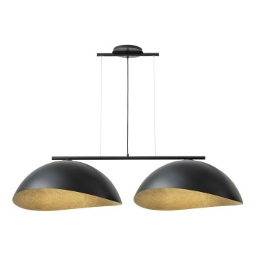 Függeszték kábelre SOLAR 2xE27/60W/230V fekete