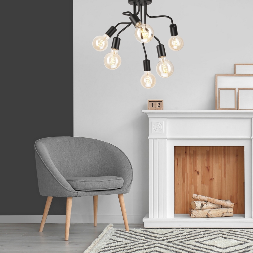 Függesztékes csillár HILDA 6xE27/60W/230V