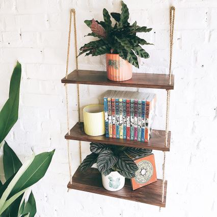 Függő polc 120x60 cm fenyő