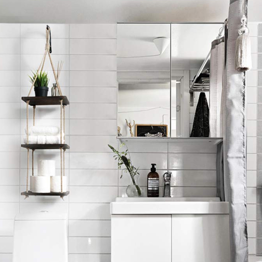 Függő polc 90x25 cm fenyő