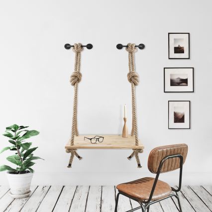 Függő polc 90x60 cm barna