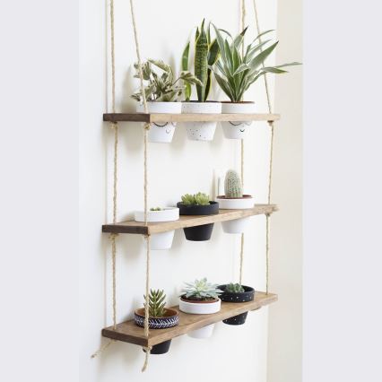 Függő polc növényekhez 60 cm fenyő