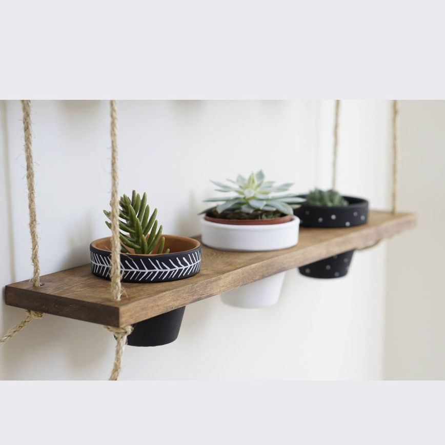 Függő polc növényekhez 60 cm fenyő