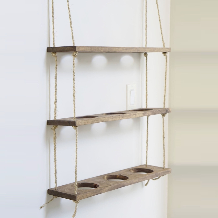 Függő polc növényekhez 60 cm fenyő