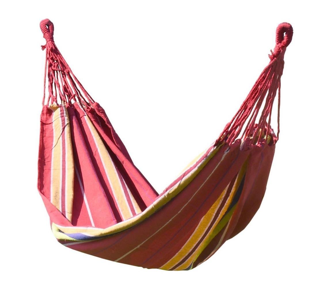 Függőágy 200x100 cm piros/sárga 13568