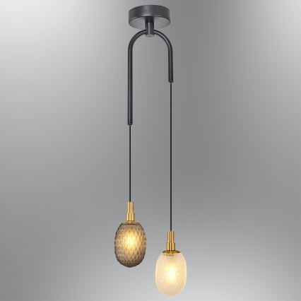 Függőcsillár CACTUS 2xG9/5W/230V szürke/fehér