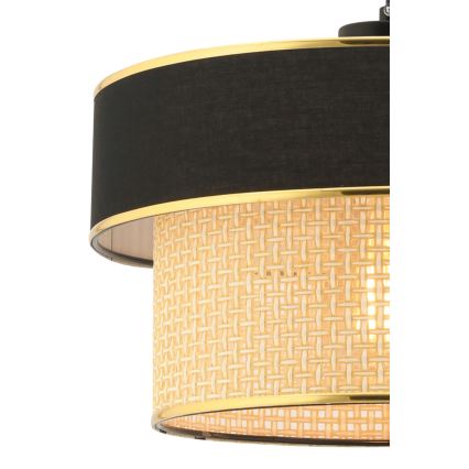 Függőlámpa kábellel ERO 1xE27/60W/230V fekete/bézs