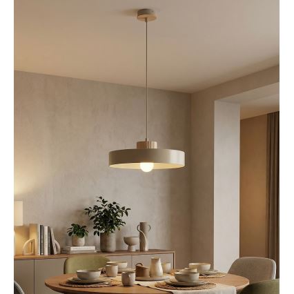 Függőlámpa kábellel KIVI 1xE27/15W/230V bézs