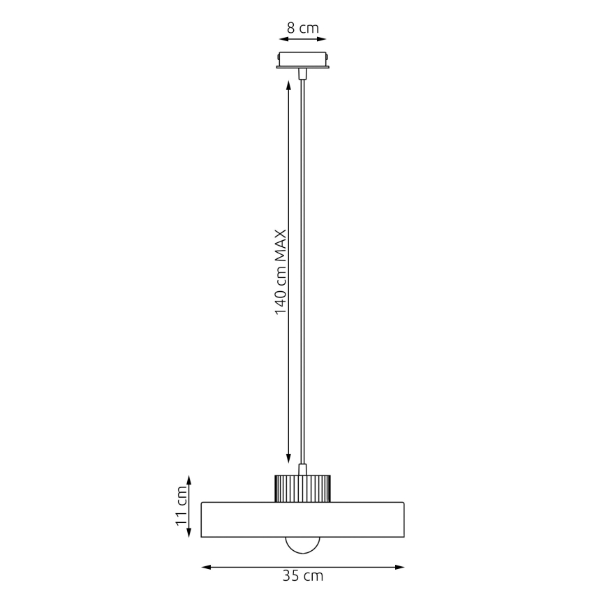 Függőlámpa kábellel KIVI 1xE27/15W/230V bézs