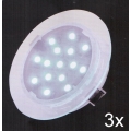 Fulgur 21072 - KÉSZLET 3x LED Fürdőszobai beépíthető lámpa ELESPOT 1xLED/0,7W/230V IP44