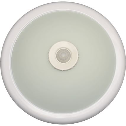 Fulgur s-22941 - Mennyezeti lámpatest mozgás- és alkonyatérzékelővel DARINA 2xE27/40W/230V Ø 30 cm fehér