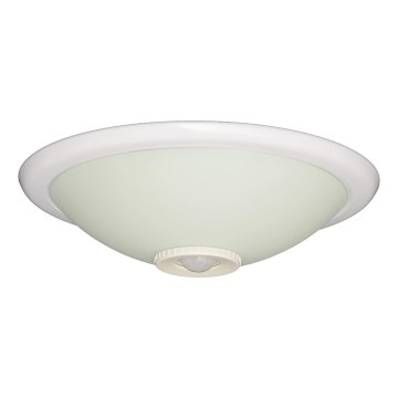 Fulgur s-22941 - Mennyezeti lámpatest mozgás- és alkonyatérzékelővel DARINA 2xE27/40W/230V Ø 30 cm fehér