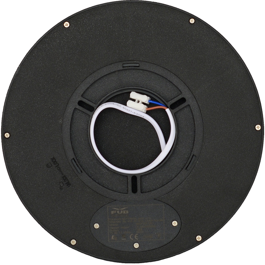 Fulgur s-42585 - LED Mennyezeti lámpa mozgásérzékelővel NOMY-S LED/18W/230V 3000/4000/6000K IP40 átm. 23 cm fekete