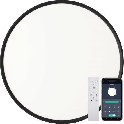 Fulgur s-43040 - LED dimmelhető mennyezeti lámpatest NOMY-RC LED/40W/230V 3000/4000/6500K átm. 50 cm IP40 fekete + távirányítóval