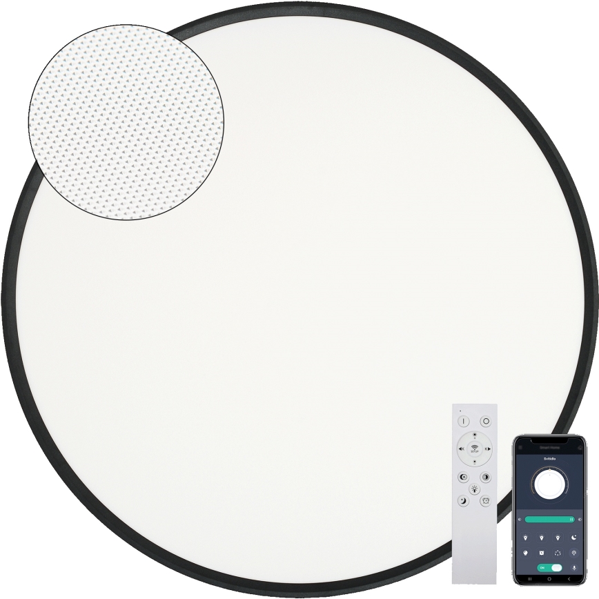 Fulgur s-43059 - NOMY LED dimmelhető mennyezeti lámpa LED/50W/230V 3000-6500K Ø 60 cm UGR19 IP40 Wi-Fi fekete + távirányító