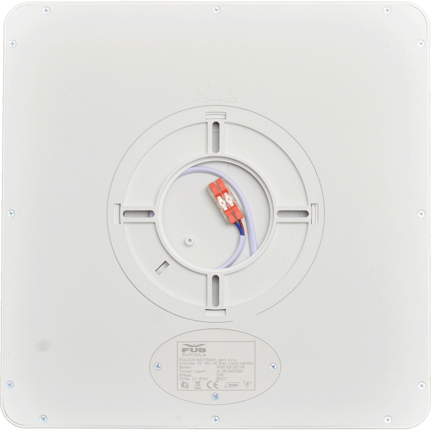 Fulgur s-43102 - LED mennyezeti lámpatest NOMY LED/24W/230V 3000/4000/6500K IP40 30x30 cm fehér