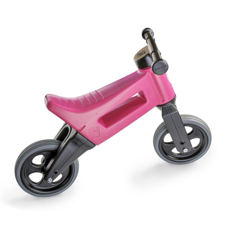 Funny Wheels - 2 az 1-ben RIDER SPORT futóbicikli rózsaszín/fekete