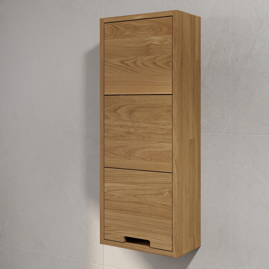 Fürdőszobai fali szekrény GRIBSKOV 90 cm bézs/tölgy