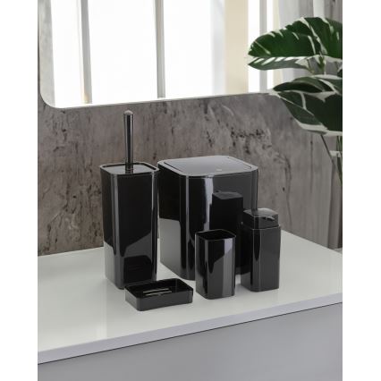 Fürdőszobai készlet SIERRA 5 db fekete