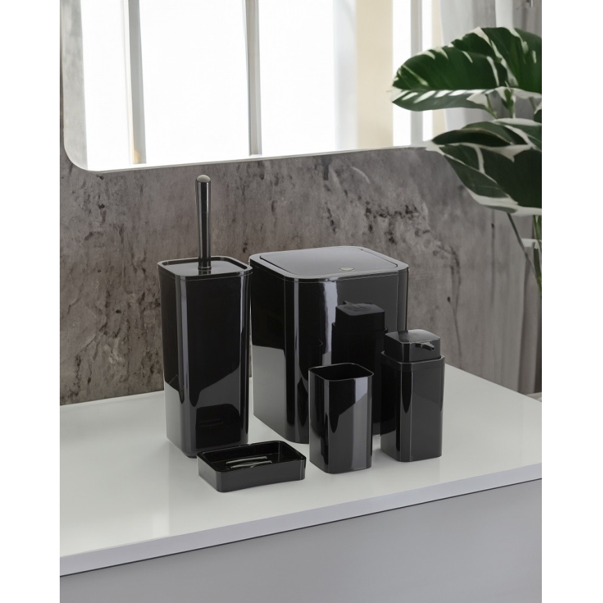 Fürdőszobai készlet SIERRA 5 db fekete