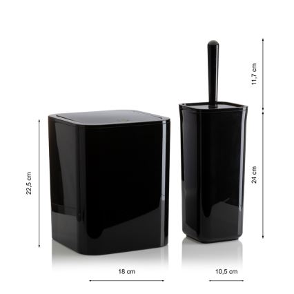 Fürdőszobai készlet SIERRA 5 db fekete