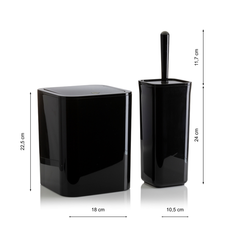 Fürdőszobai készlet SIERRA 5 db fekete