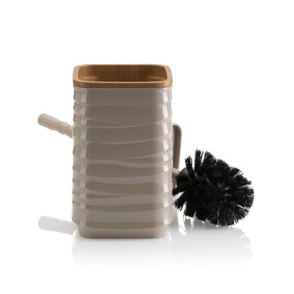 Fürdőszobai készlet WAVE 5 db bézs/barna