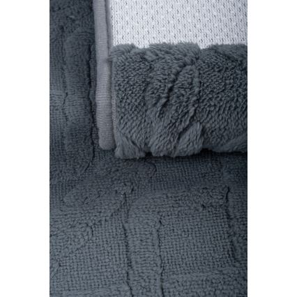 Fürdőszobai lábtörlő NEW STYLE 3D 60x90 cm szürke