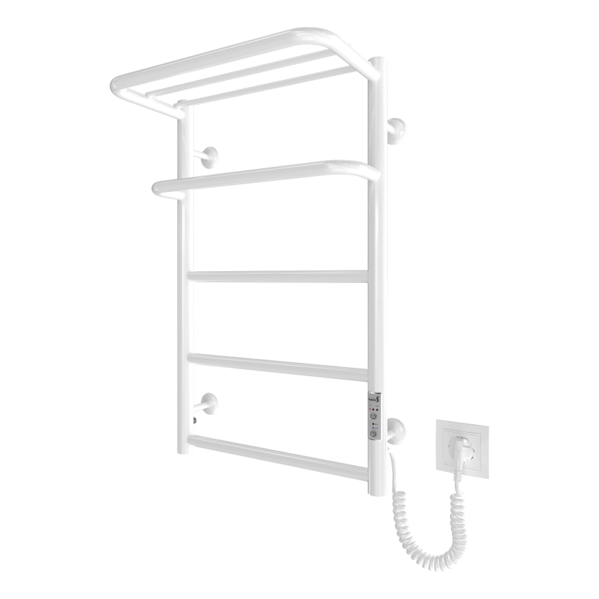 Fürdőszobai létra törölközőszárító radiátor HOTEL 75W/230V 66x42 cm rozsdamentes/fehér jobb oldali