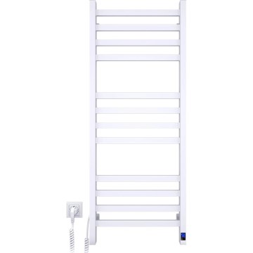 Fürdőszobai létra törölközőszárító radiátor termosztáttal AVANGARD 227W 120x48cm  fehér balos