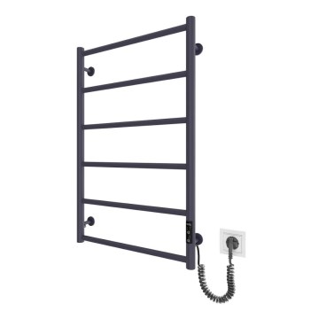 Fürdőszobai létrás radiátor CLASSIC 110W/230V 80x53 cm rozsdamentes acél/antracit jobb oldali