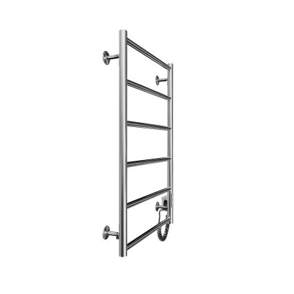Fürdőszobai létrás törölközőszárító radiátor CLASSIC 110W/230V 80x53 cm rozsdamentes acél/fényes króm jobb oldali