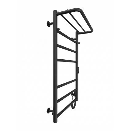 Fürdőszobai létrás törölközőszárító radiátor HOME 95W/230V 77x53 cm rozsdamentes/fekete jobb oldali