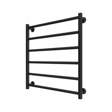 Fürdőszobai létrás törölközőszárító radiátor INOX FLAT 122W/230V 57x43 cm rozsdamentes/fekete