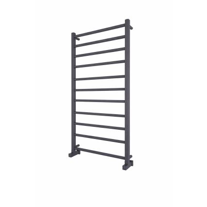 Fürdőszobai létrás törölközőszárító radiátor INOX TOKIO 233W/230V 117x53 cm rozsdamentes acél/antracit