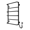 Fürdőszobai létrás törölközőszárító radiátor LUX 105W/230V 81x52 cm rozsdamentes/fekete jobb oldali
