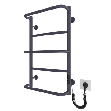 Fürdőszobai létrás törölközőszárító radiátor LUX 65W/230V 65x43 cm rozsdamentes/antracit jobb oldali
