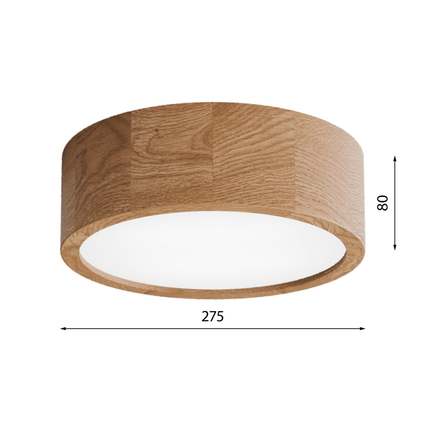 Fürdőszobai mennyezeti lámpa CLEO 2xE27/24W/230V IP54 á. 27,5 cm tölgy