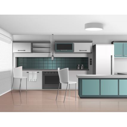 Fürdőszobai mennyezeti lámpa CLEO 3xE27/24W/230V á. 40 cm szürke IP54