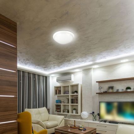 Fürdőszobai mennyezeti lámpa érzékelővel 1xE27/60W/230V IP44 ø 29,6 cm