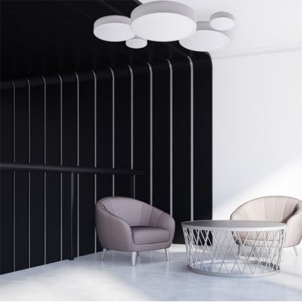 Fürdőszobai mennyezeti lámpa érzékelővel CLEO 2xE27/24W/230V á. 30 cm fehér IP54