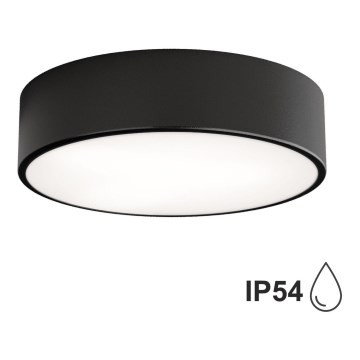 Fürdőszobai mennyezeti lámpa érzékelővel CLEO 2xE27/24W/230V átm. 30 cm fekete IP54