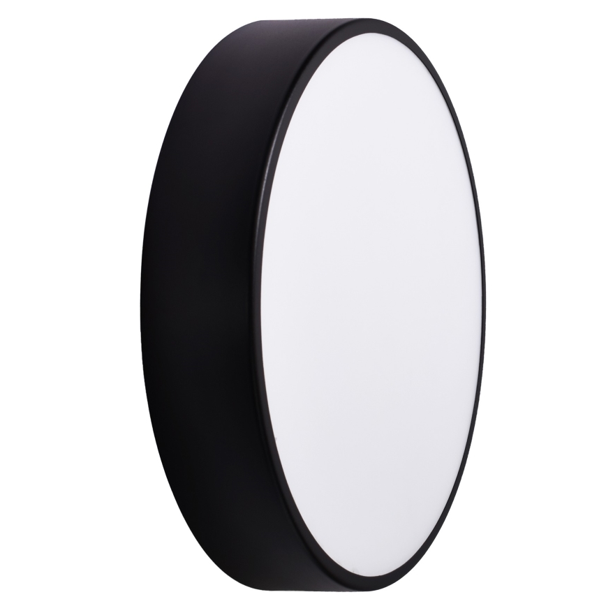 Fürdőszobai mennyezeti lámpa érzékelővel CLEO 3xE27/24W/230V átmérő 40 cm fekete IP54