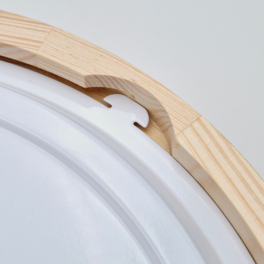 Fürdőszobai mennyezeti lámpa NATURAL 3xE27/15W/230V IP54 fenyő ? 37 cm