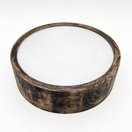 Fürdőszobai mennyezeti lámpa OAK SMOKY 2xE27/15W/230V IP54 Ø 27,5 cm tölgy/barna