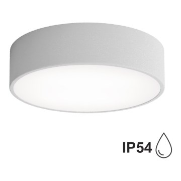 Fürdőszobai mennyezeti lámpatest érzékelővel CLEO 2xE27/24W/230V, átm. 30 cm, szürke, IP54