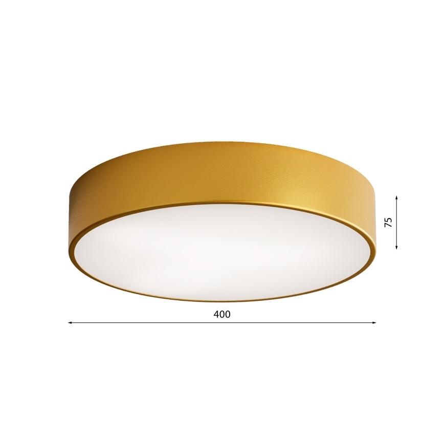 Fürdőszobai mennyezeti lámpatest érzékelővel CLEO 3xE27/24W/230V átmérő 40 cm aranyszínű IP54