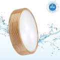Fürdőszobai mennyezeti lámpatest LINARO 3xE27/15W/230V IP54 tölgy, átmérő 37 cm